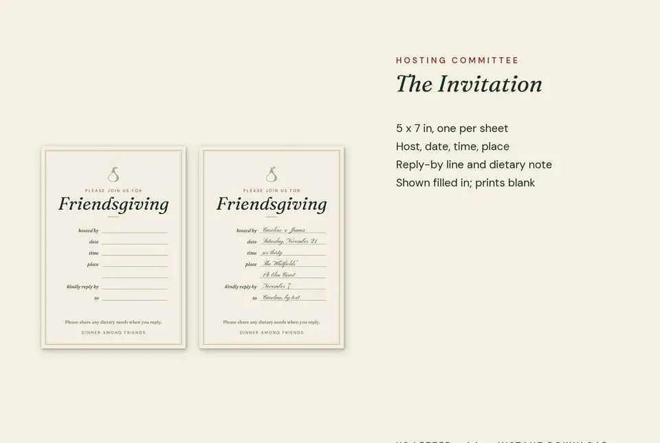 Friendsgiving Invitation, photo 3