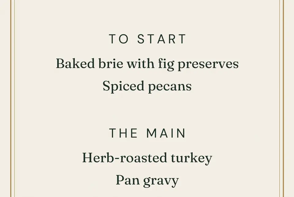 Friendsgiving Menu Card, photo 2