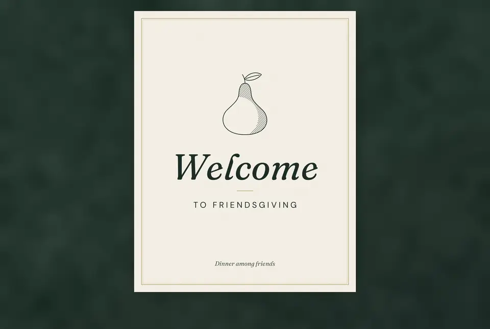 Friendsgiving Welcome Sign