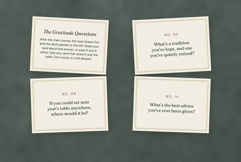 The Gratitude Questions, a Table Game