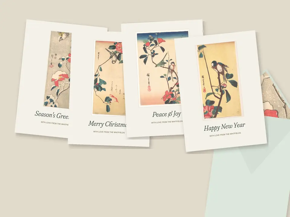 Hiroshige Christmas Cards, Set of 4