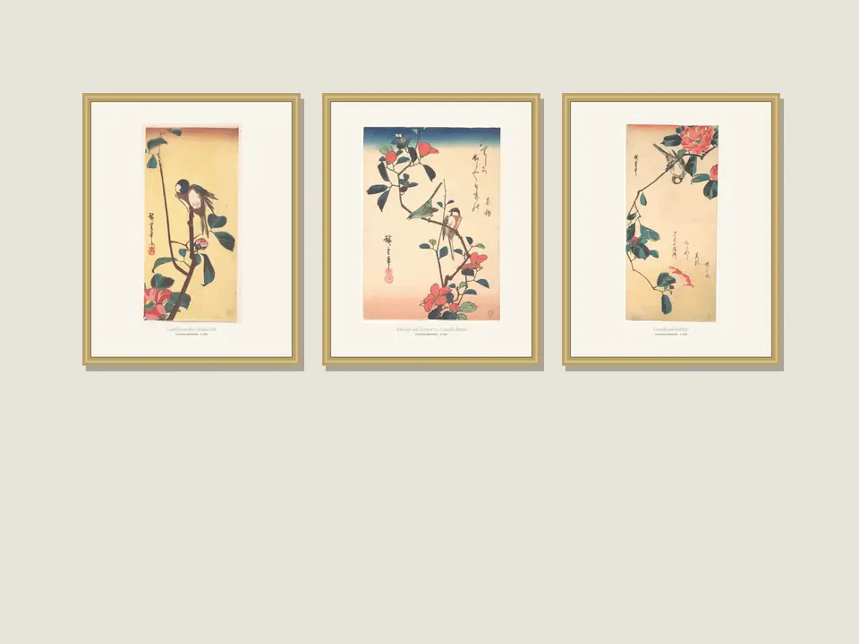Hiroshige Winter Print Set of 3