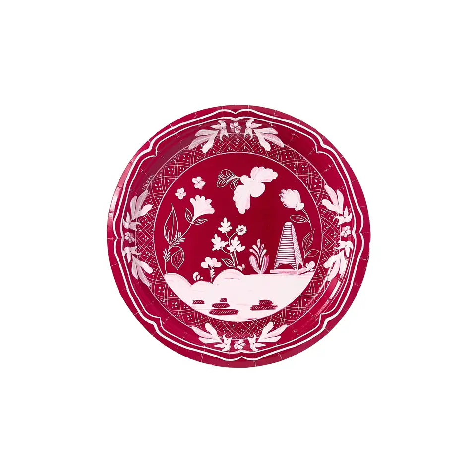 Red Coastal Dessert Plates