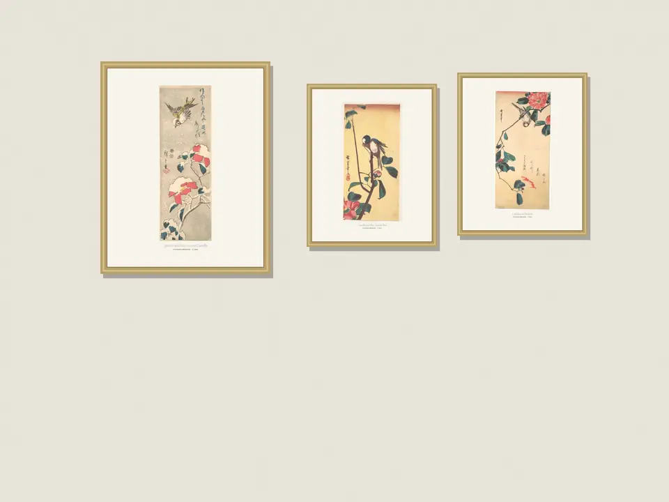 Sparrow and Snow Camellia Print, photo 2