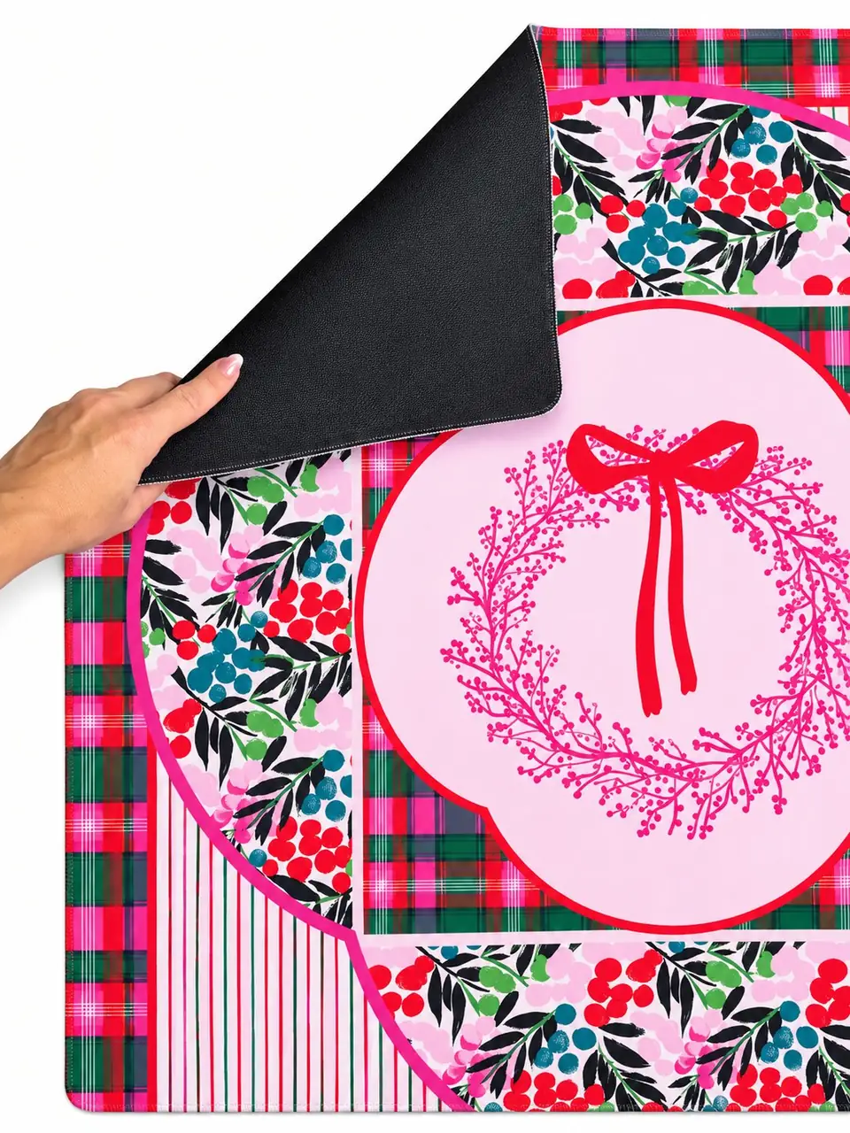 Very Merry Wreath Mahjong Mat, view 2